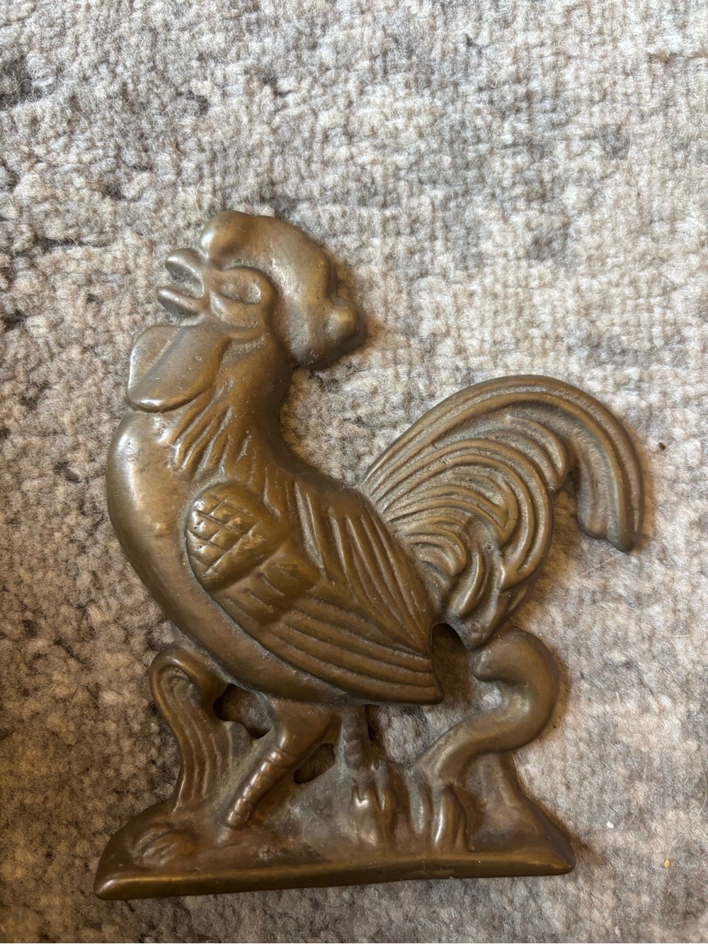 Decorative Brass Rooster Wall Accent